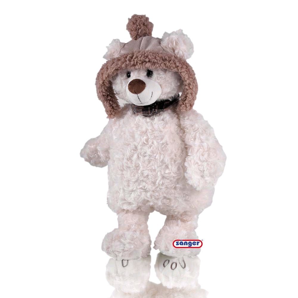 Sänger Plushie with 0.8 L hot water bottle, with zip, Bear Iwan