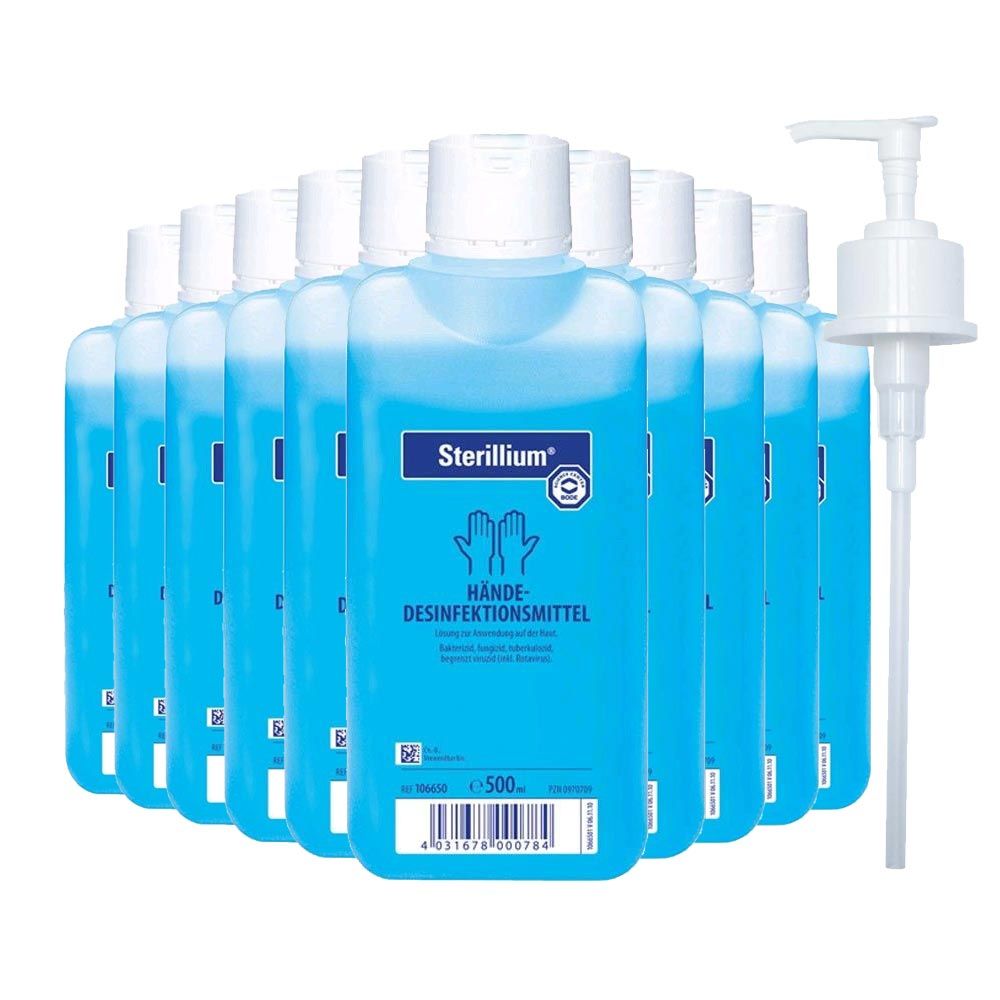 Hartmann Sterillium Hand disinfectant 10x 500ml, dosing pump