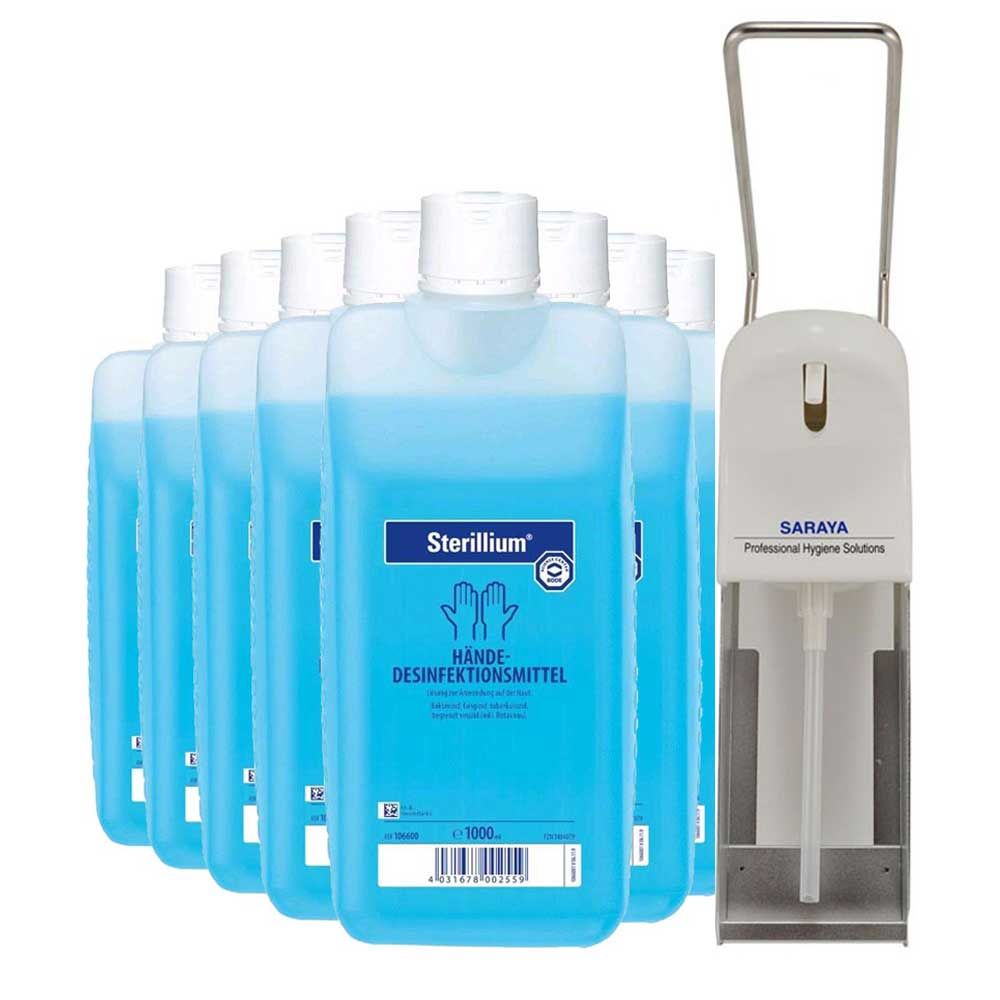 Bode/Saraya SET 10x 1000ml Sterillium + Disinfect. Dispenser MDS-1000A