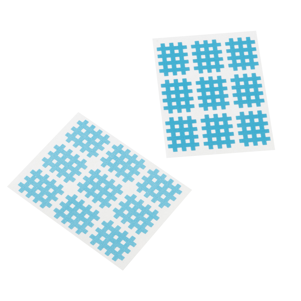 Cross Tape, Cross Patch, Grid Tape, 18 sheets, 3 sizes, Blue