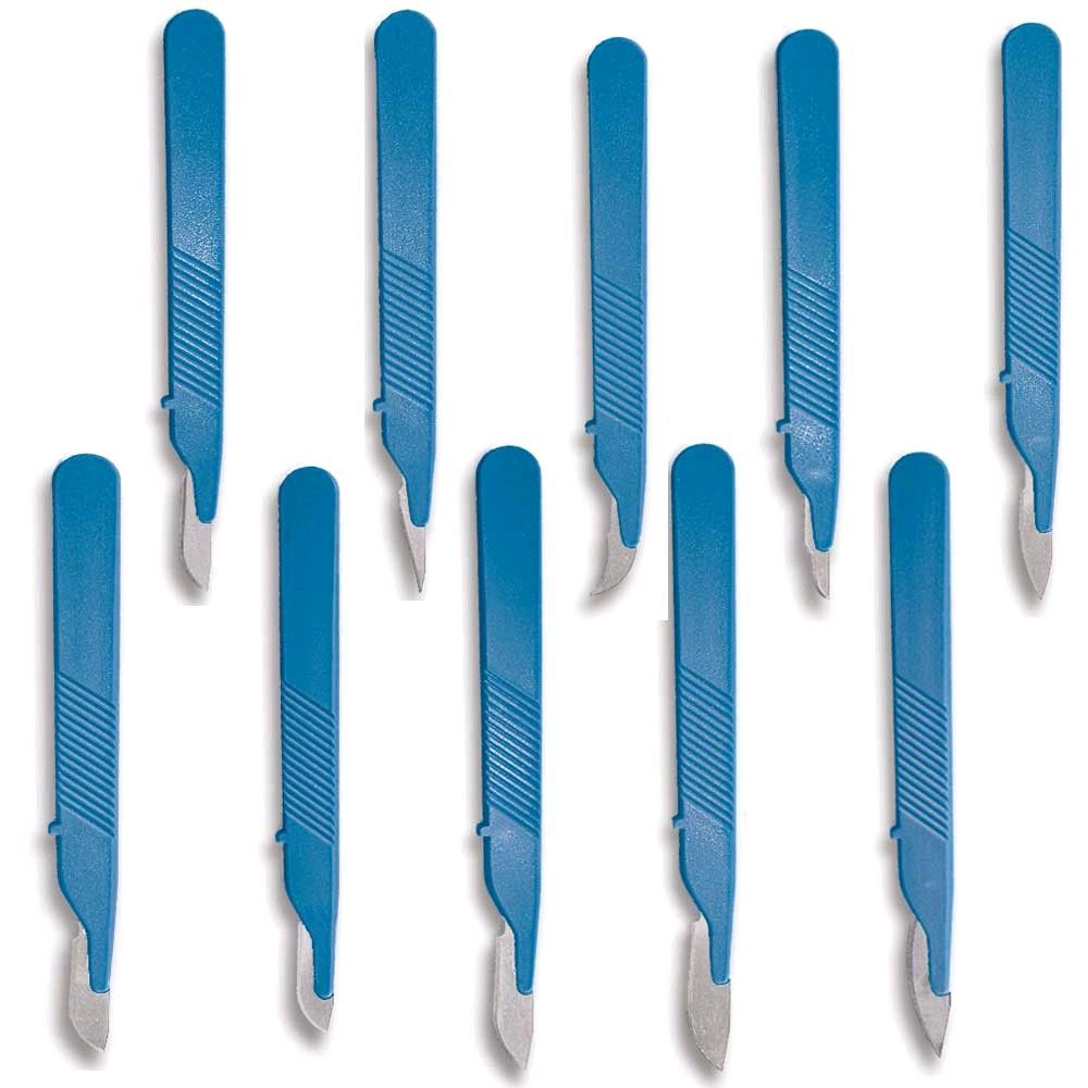 Ratiomed Disposable scalpels, sterile, stainless steel blades, 10 item