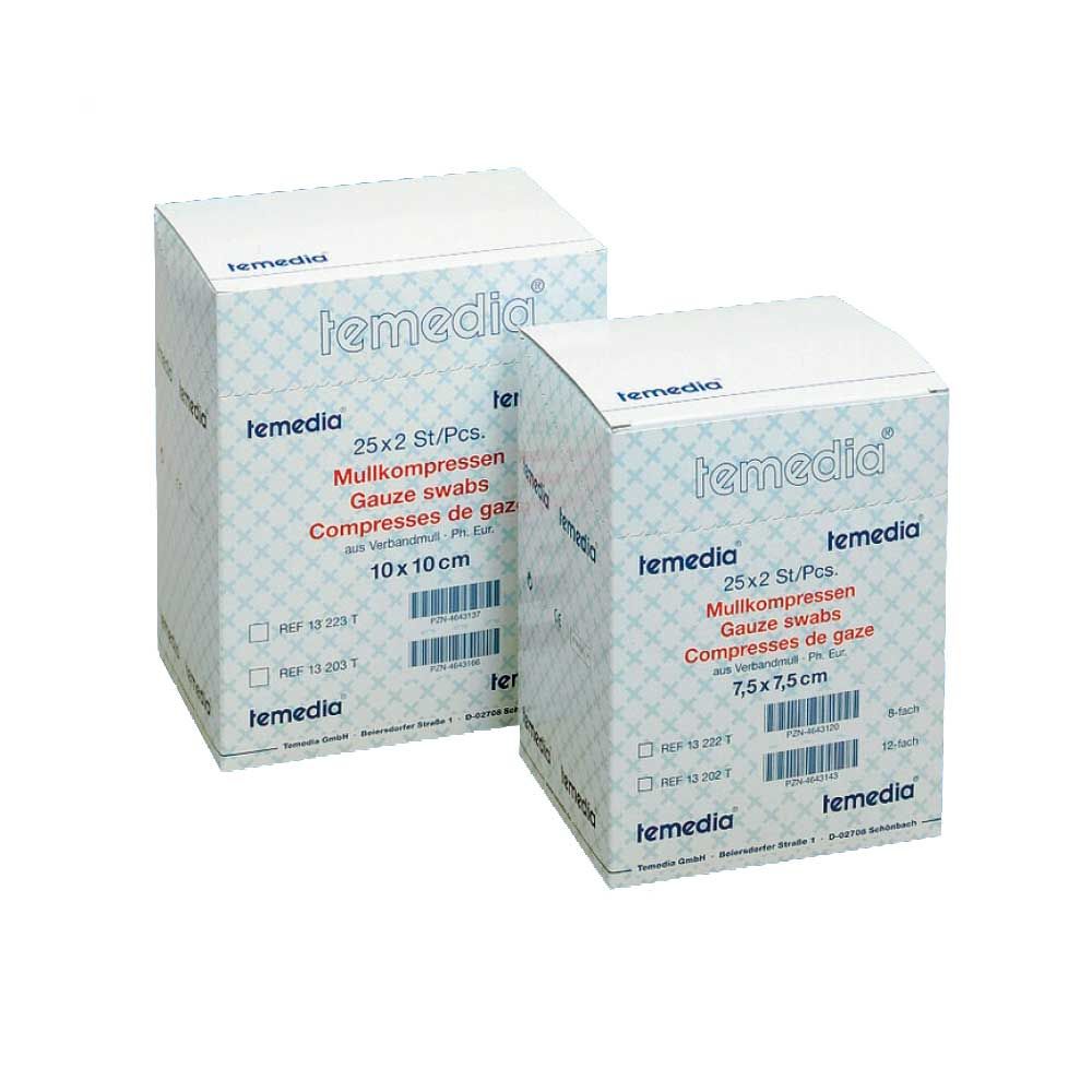 Holthaus Medical Temedia Gauze Compress, Sterile, 12 Layers