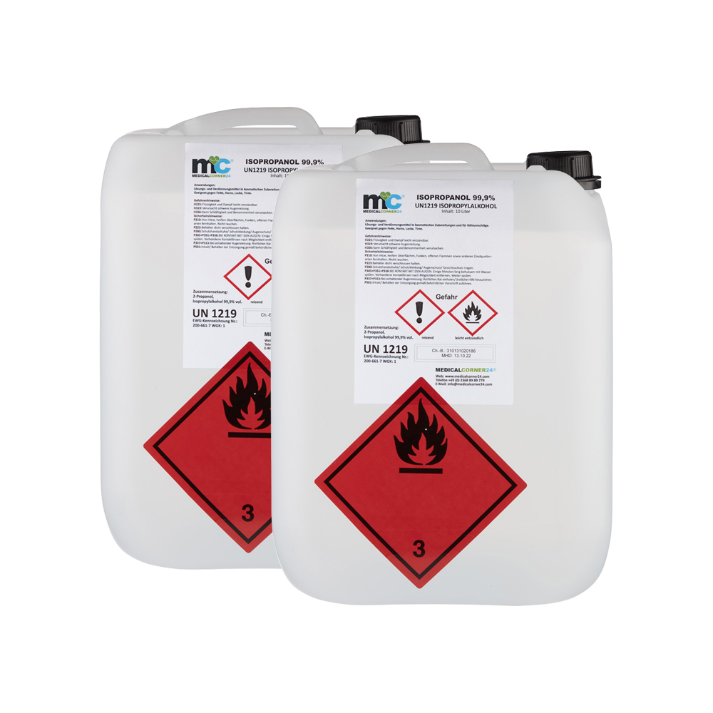 Isopropanol 99,9% isopropyl alcohol 2 x 10 litre canister