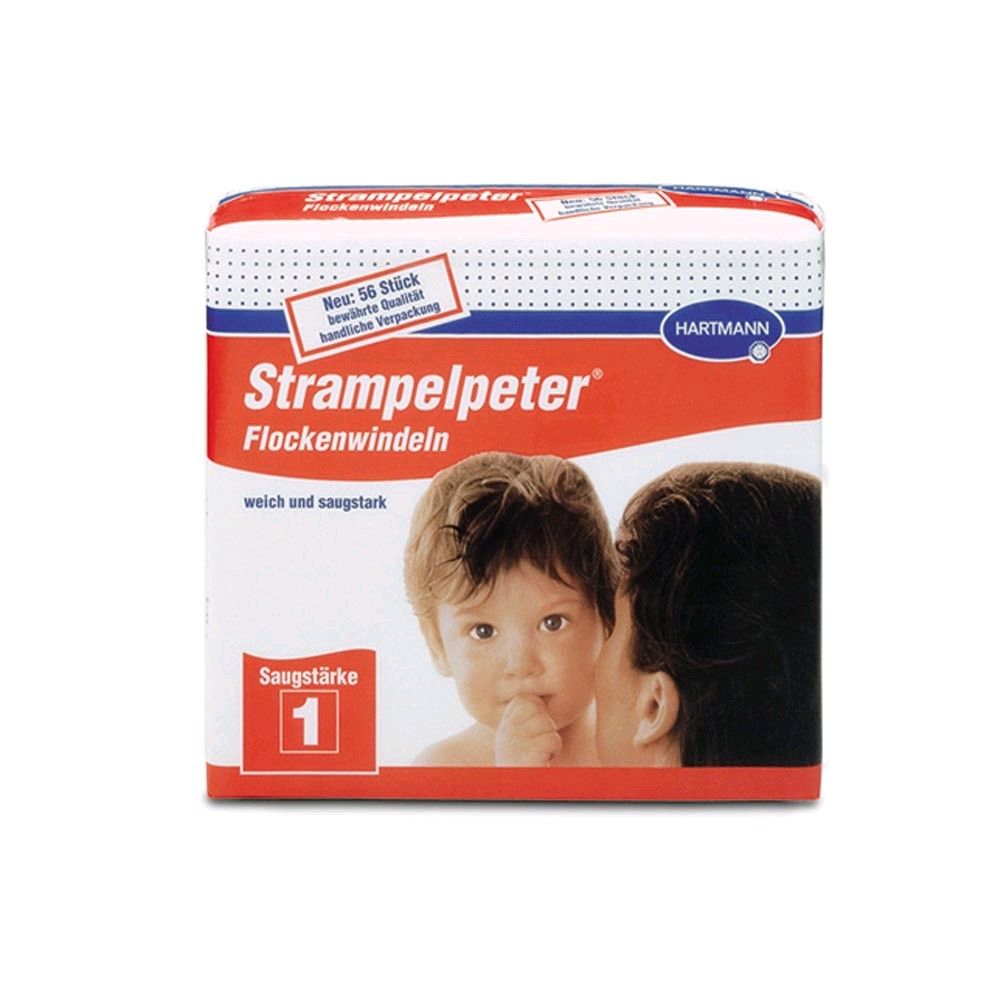 Hartmann Strampelpeter flakes diapers, diapers, all variants, 56 pack