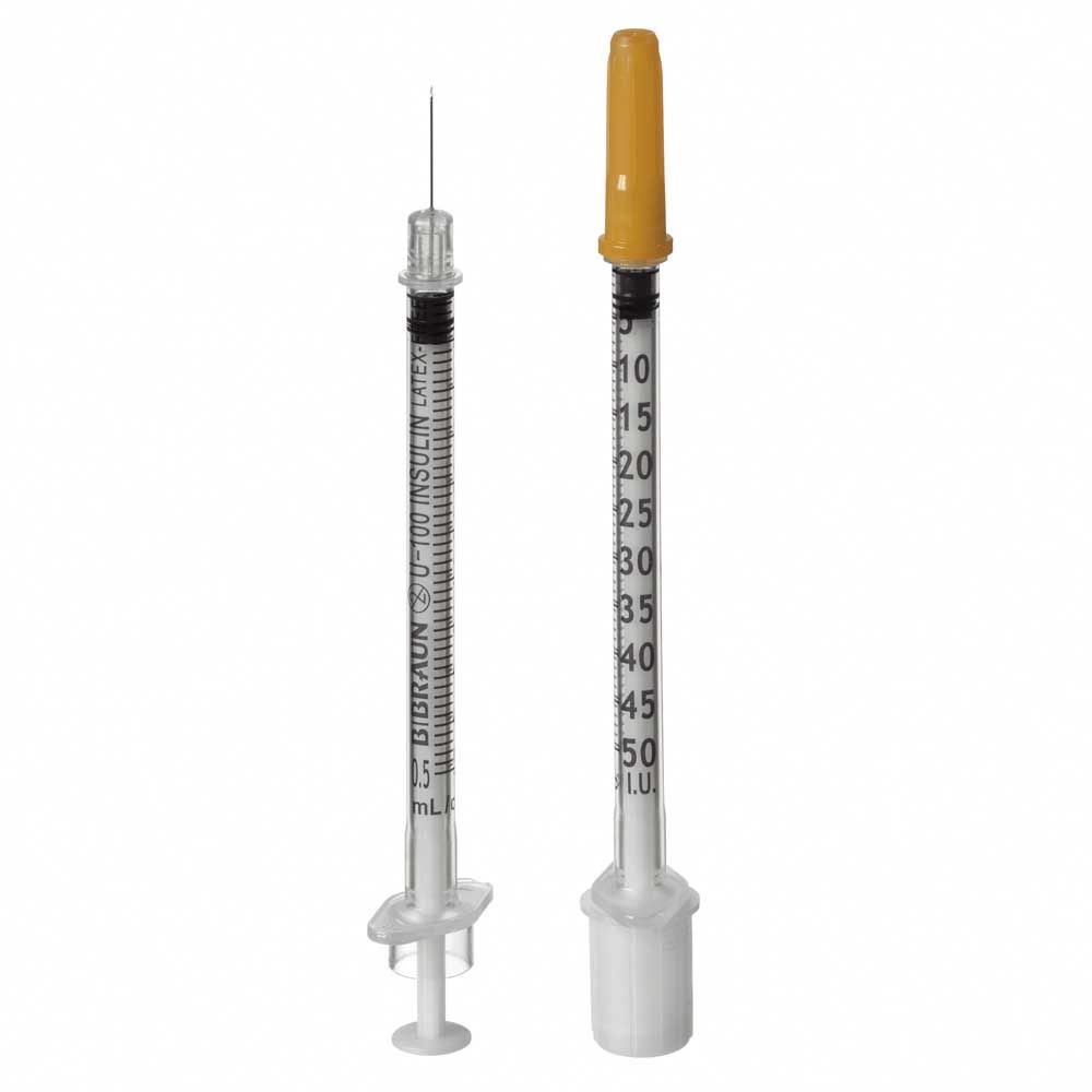 B.Braun disposable insulin syringe Omnican® 50, U100, variants