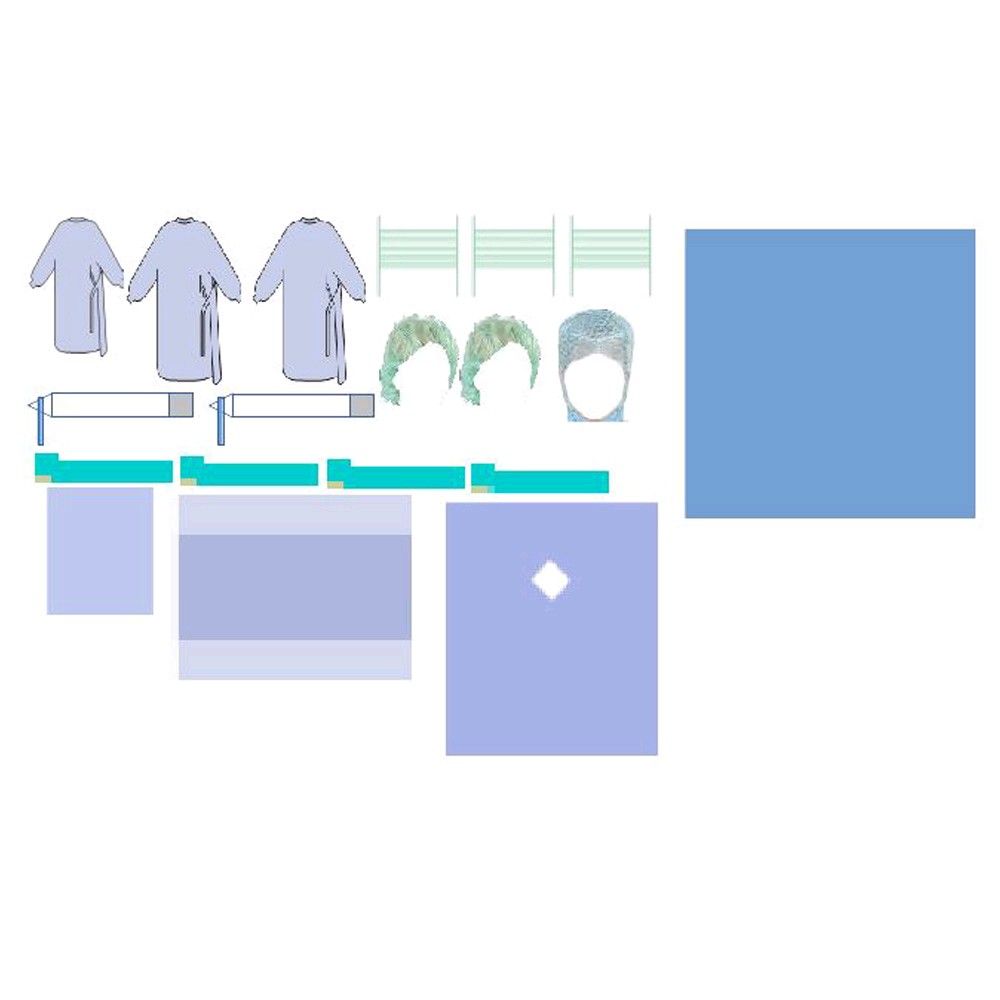 Medidrapes Op-cover set / protective clothing, dental, 8 Comfort Sets
