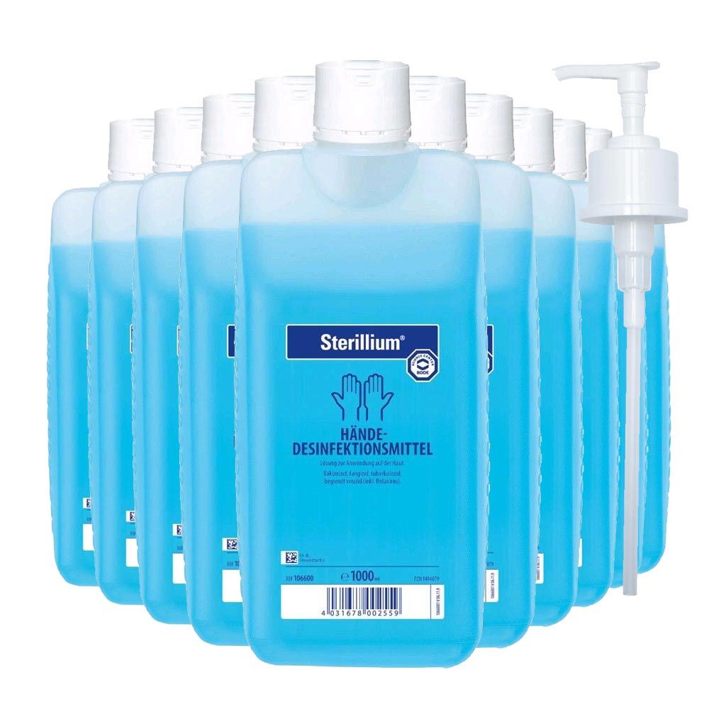 Hartmann Sterillium Hand disinfectant 10x 1000ml, dosing pump