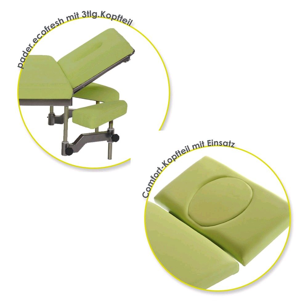 Pader eco fresh headboard, 3-tg with armrests or Comfort version