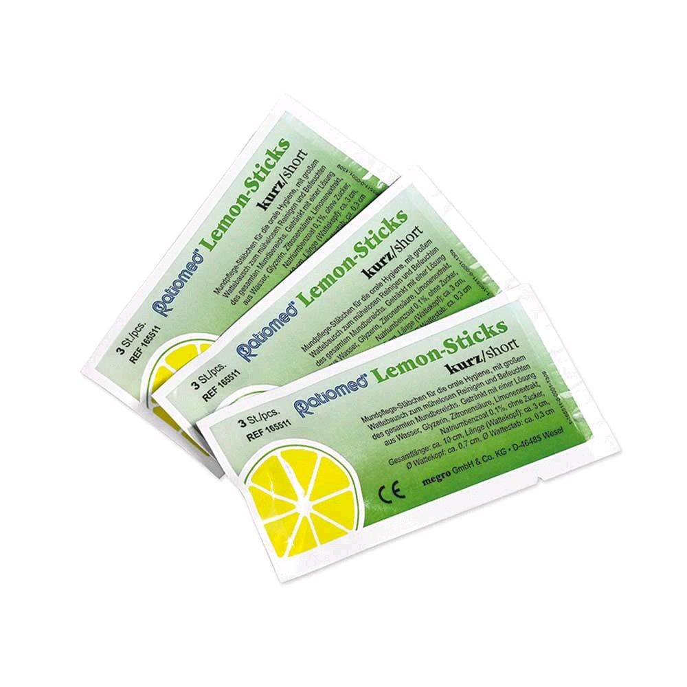 Ratiomed Lemon sticks, oral care strips, short, sugar-free, 25x3 items
