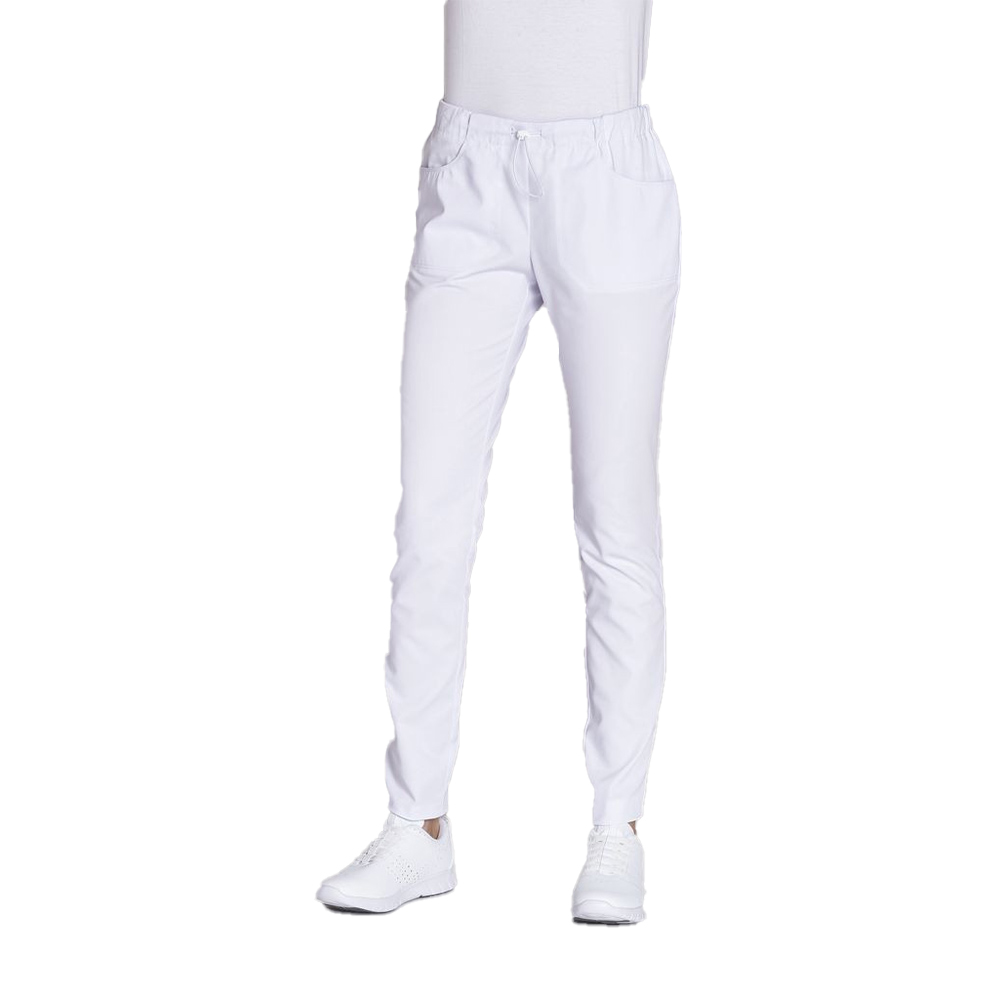 Leiber trousers for ladies, 2 side & 2 back pockets, white, size 34-56