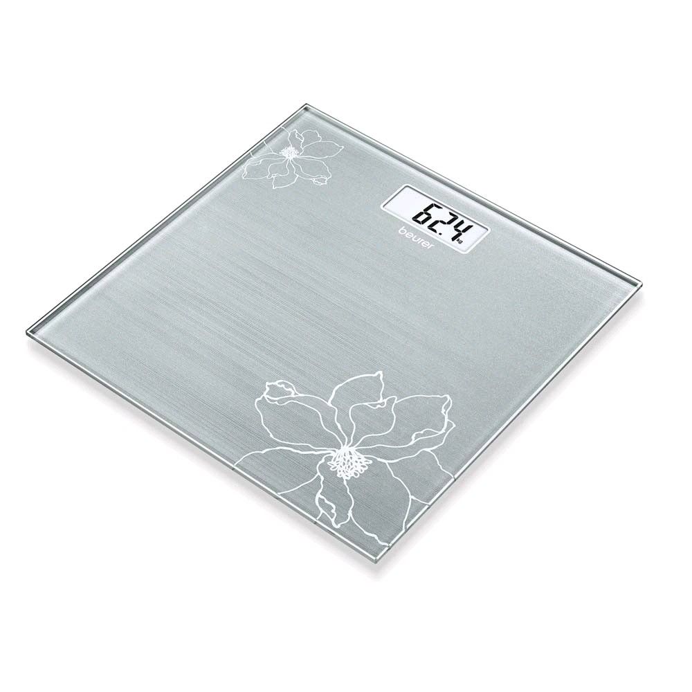Beurer Glass Bathroom Scale GS 10, glitter, shallow water, up to 180 kg