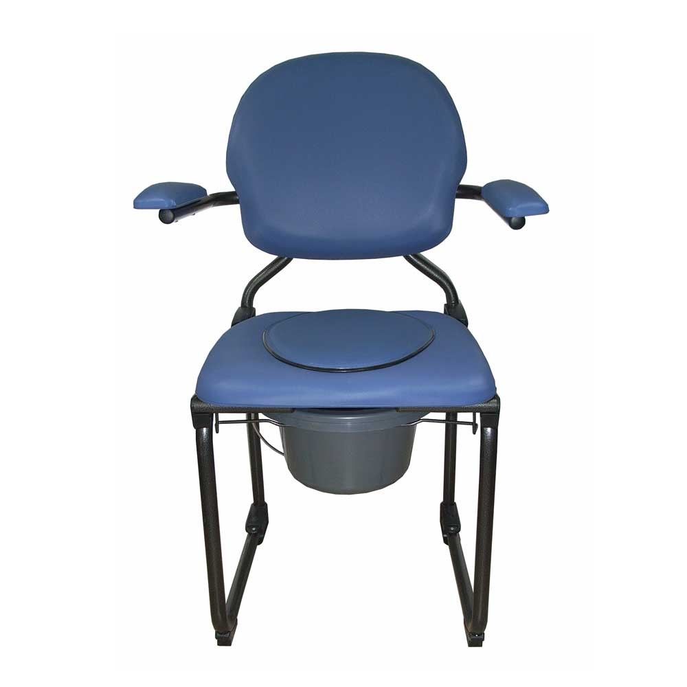 Behrend commode chair, foldable, bucket, cover plate, armrest