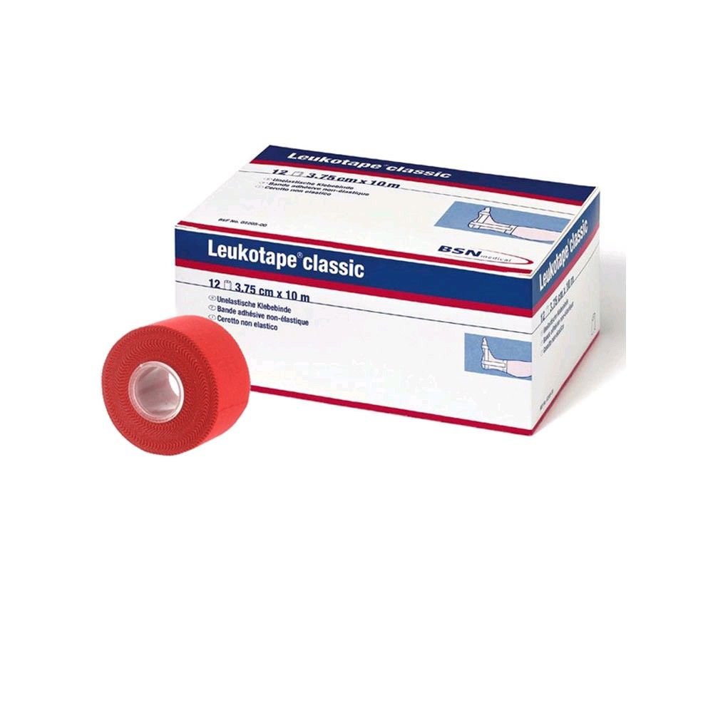 BSN Leukotape Classic, tape strapping, 3,75 cm x 10 m, 1 roll, red