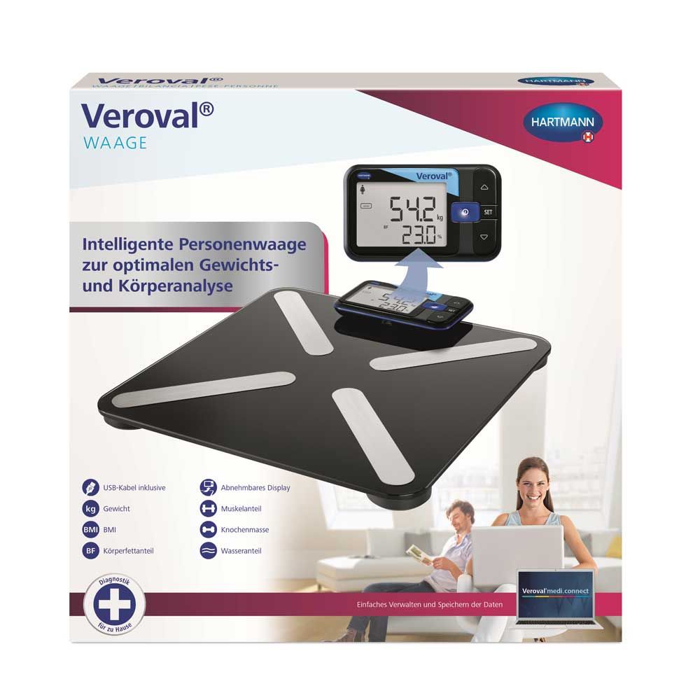 Hartmann Veroval personal scale, removable display, body analysis