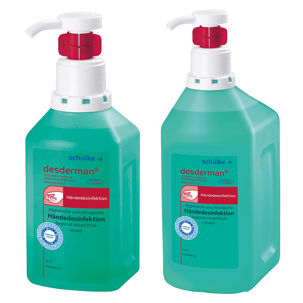 Schülke desderman® hyclick hand disinfectant, 2 sizes