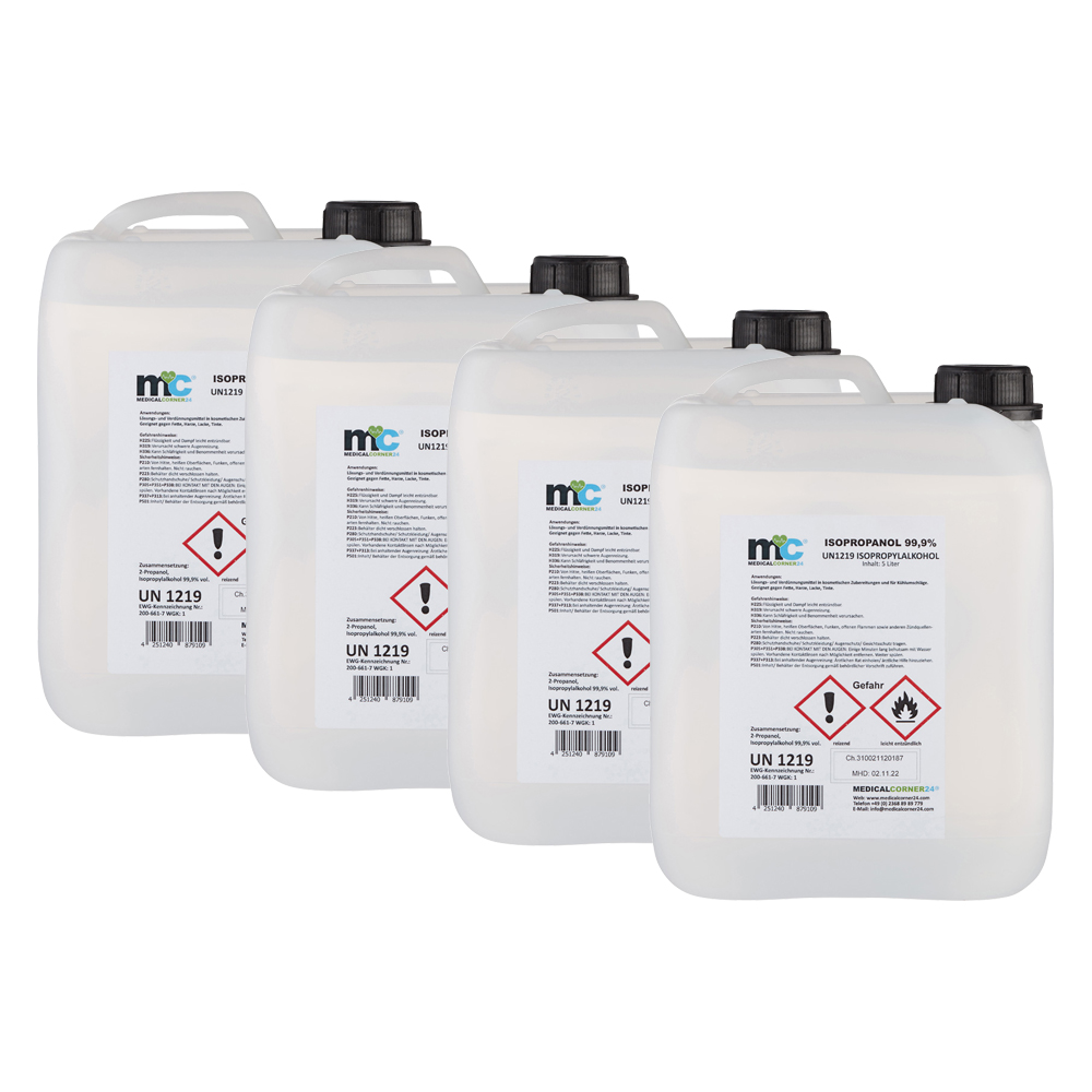 Isopropanol 99,9% isopropyl alcohol 4 x 5 litre canister