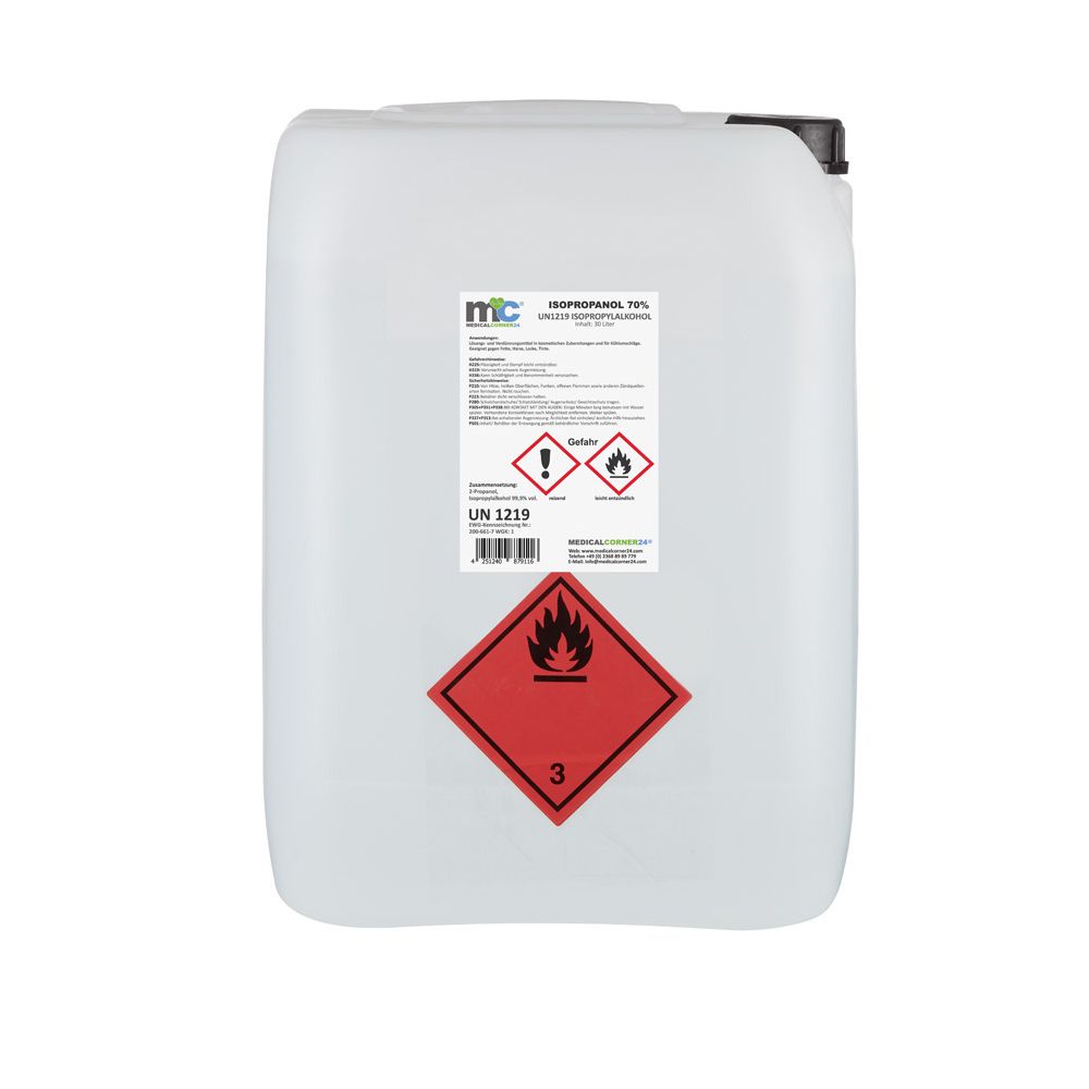 Isopropanol 70% isopropyl alcohol 30 litre canister