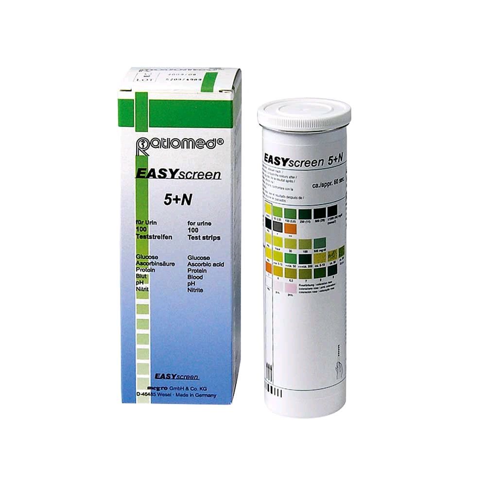 Ratiomed Urine EasyScreen 5 + N, rapid detection, 100 items