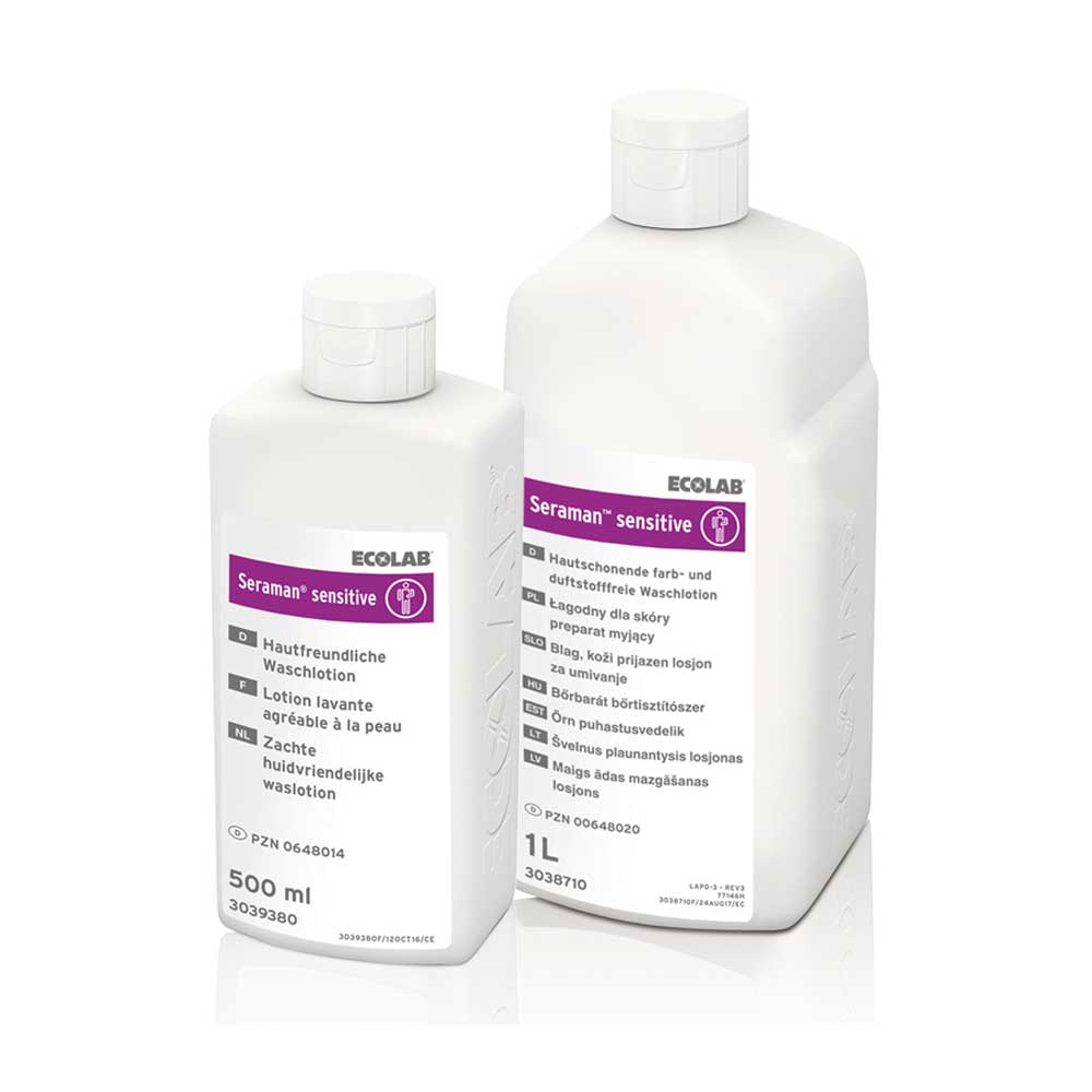 Ecolab Wash Lotion Seraman Sensitive, fragrance-/dye-free, 2 Sizes